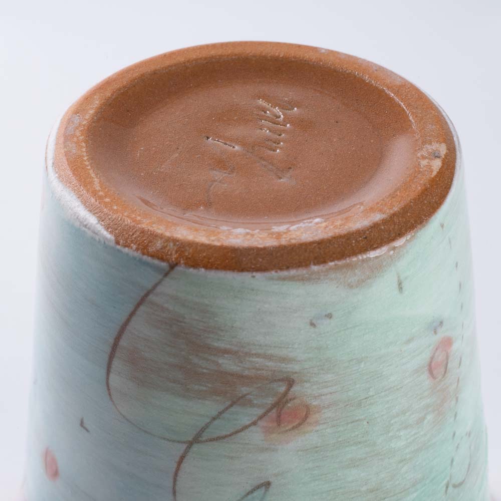 作家 森田みほ フリーカップ エメラルドグリーン 作家 森田みほ 陶磁器作家もの