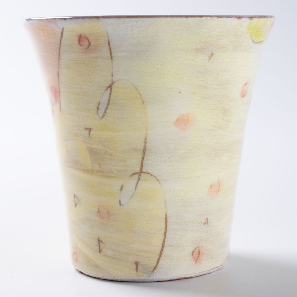 作家 森田みほ フリーカップ イエロー 作家 森田みほ 陶磁器作家もの