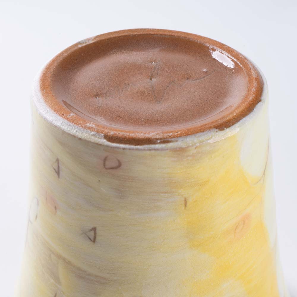作家 森田みほ フリーカップ イエロー 作家 森田みほ 陶磁器作家もの