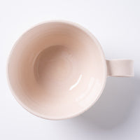 作家 森田みほ マグカップ(薄ピンクベース) エメラルドグリーン×紫 作家 森田みほ 陶磁器作家もの