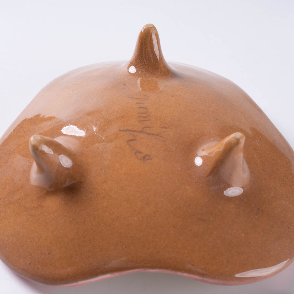 作家 森田みほ 花型足付き小皿 イエロー 作家 森田みほ 陶磁器作家もの