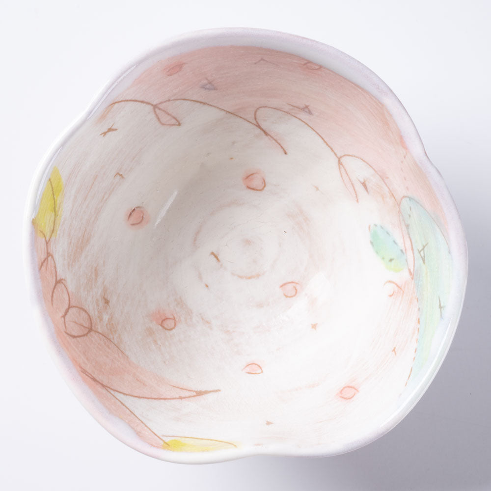 作家 森田みほ 花型小鉢 ピンク 作家 森田みほ 陶磁器作家もの