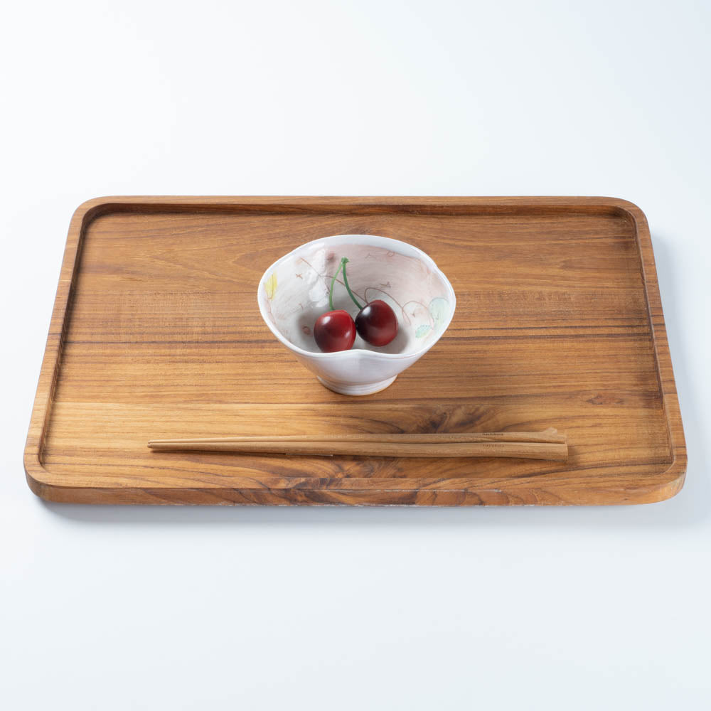 作家 森田みほ 花型小鉢 ピンク 作家 森田みほ 陶磁器作家もの