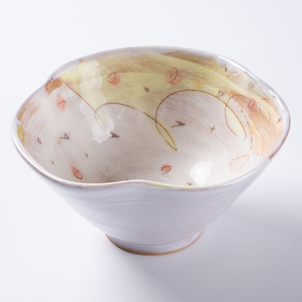 作家 森田みほ 花型小鉢 イエロー 作家 森田みほ 陶磁器作家もの