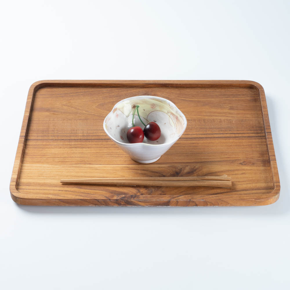 作家 森田みほ 花型小鉢 イエロー 作家 森田みほ 陶磁器作家もの