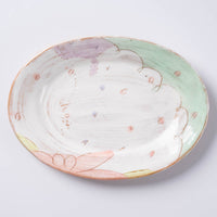 作家 森田みほ 楕円皿 エメラルドグリーン 作家 森田みほ 陶磁器作家もの