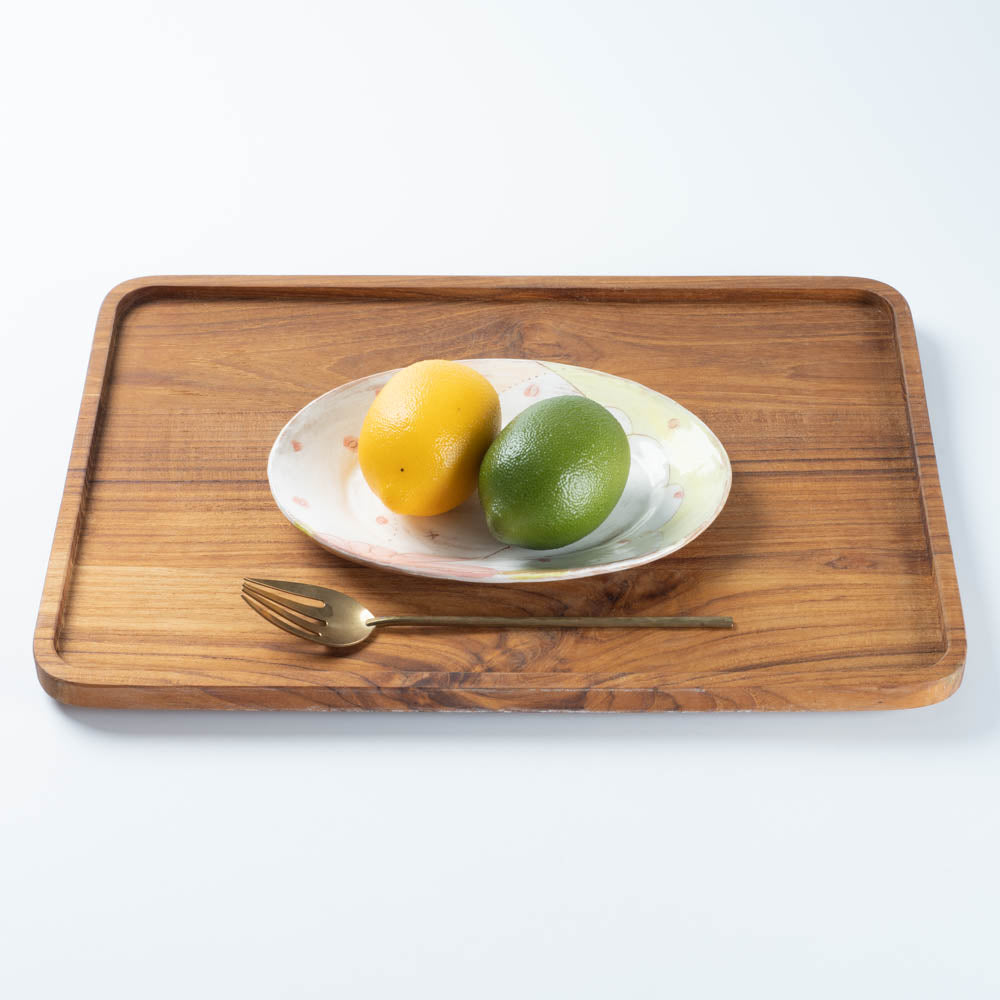 作家 森田みほ 楕円皿 イエロー ¥4,400 大人の焼き物