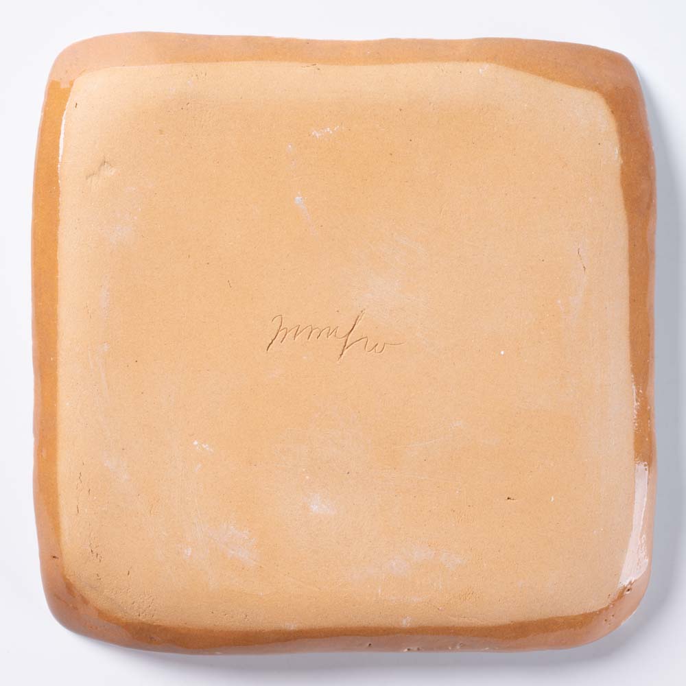 作家 森田みほ 四角皿 ピンク 作家 森田みほ 陶磁器作家もの