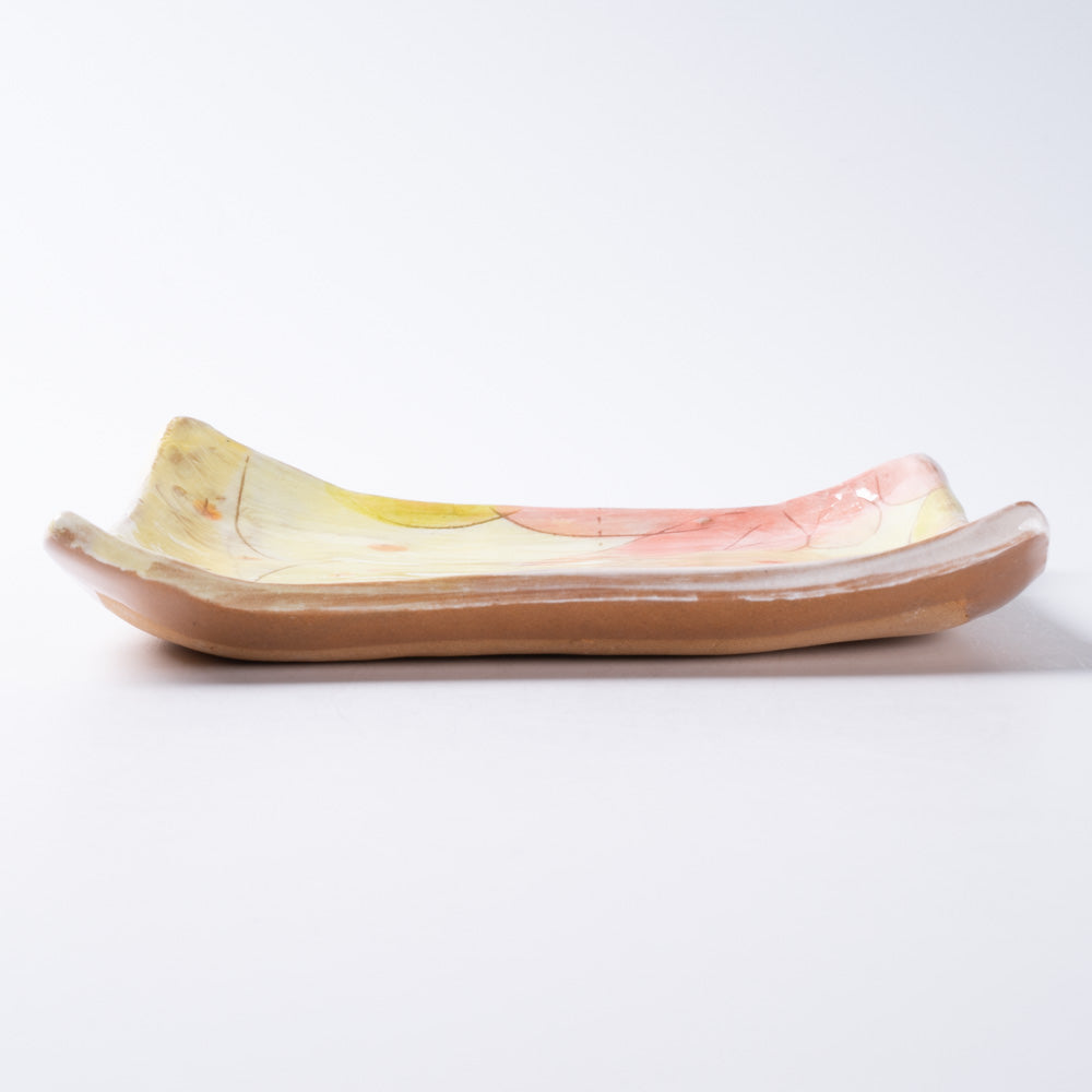 作家 森田みほ 四角皿 イエロー 作家 森田みほ 陶磁器作家もの