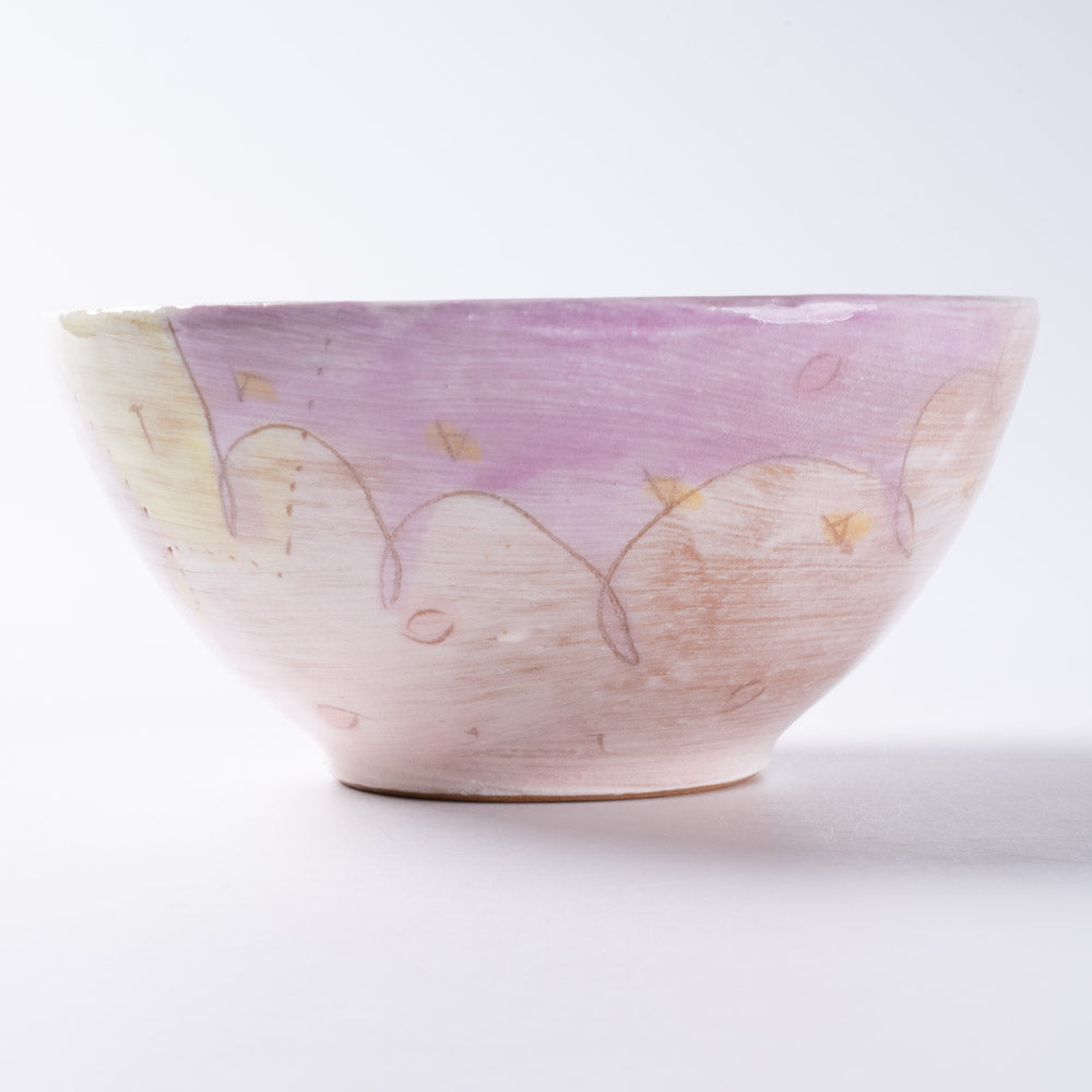 作家 森田みほ 飯碗 ピンク 作家 森田みほ 陶磁器作家もの