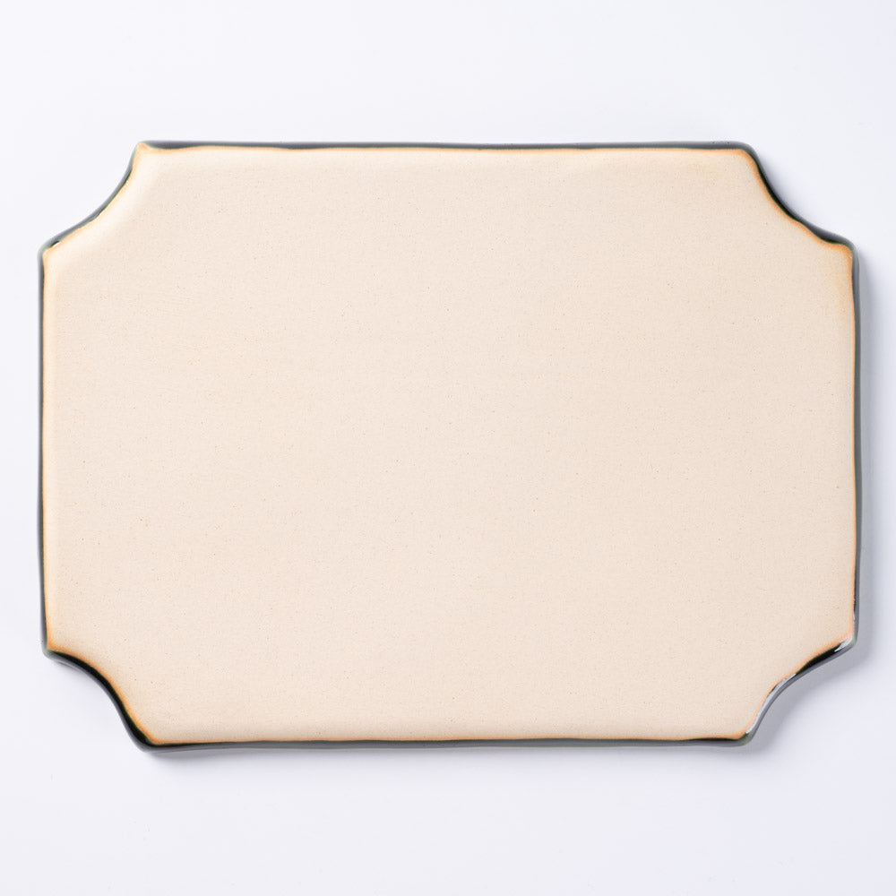 蒼雲窯 織部八角プレート 蒼雲窯 陶磁器作家もの