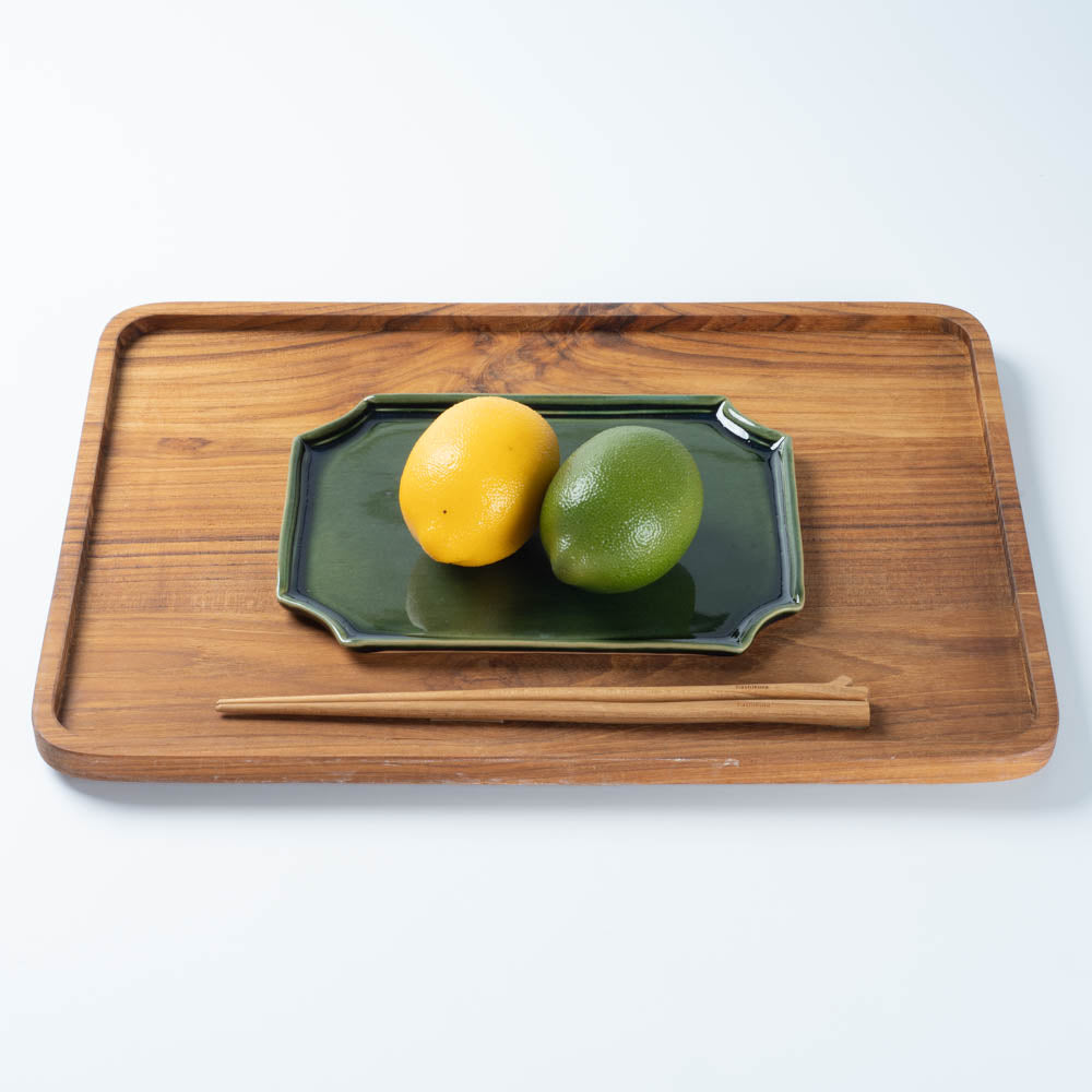 蒼雲窯 織部八角プレート 蒼雲窯 陶磁器作家もの