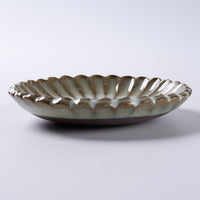 小代焼 小代本谷ちひろ窯 輪花皿 SS 白 小代焼 小代本谷ちひろ窯 小代焼