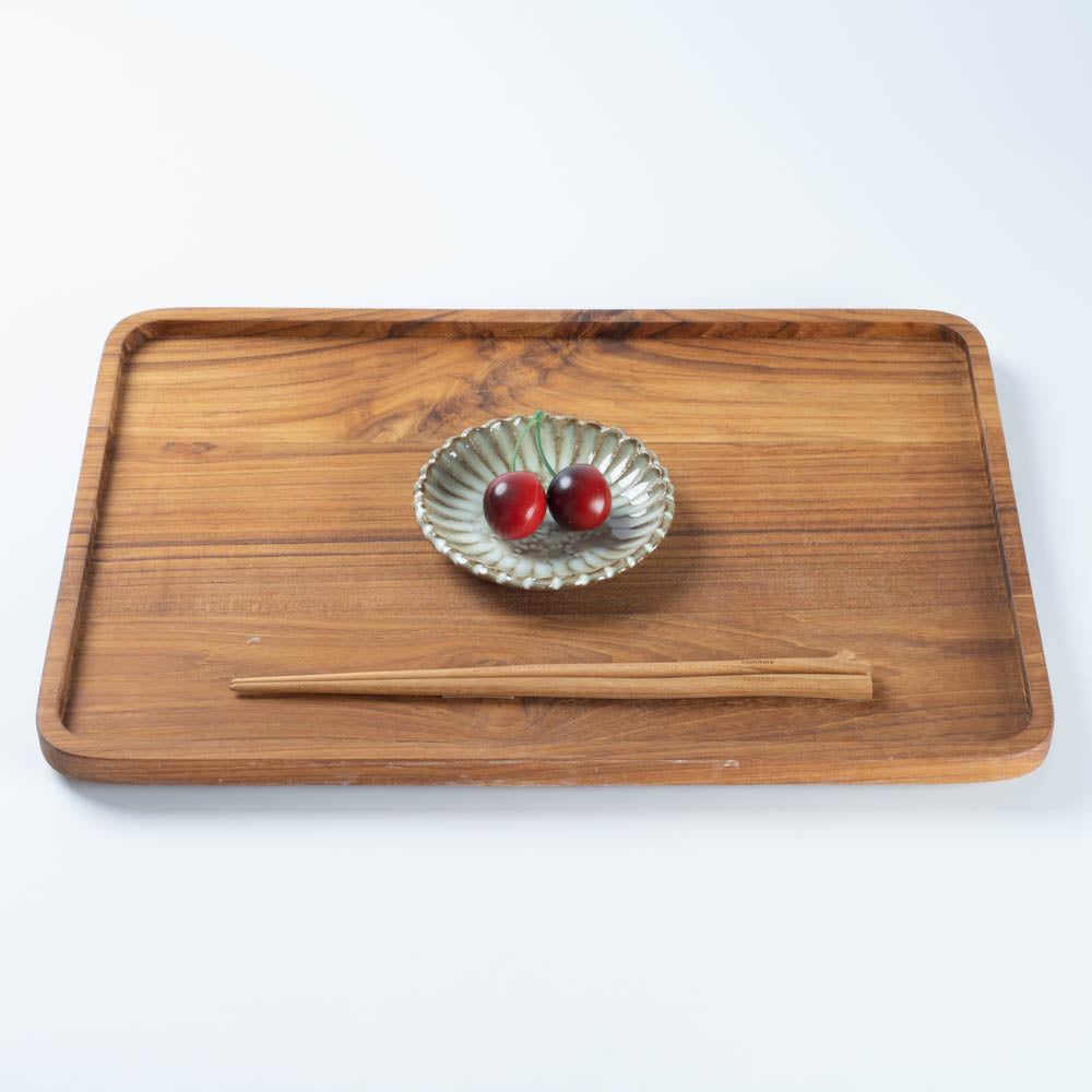 小代焼 小代本谷ちひろ窯 輪花皿 SS 白 小代焼 小代本谷ちひろ窯 小代焼