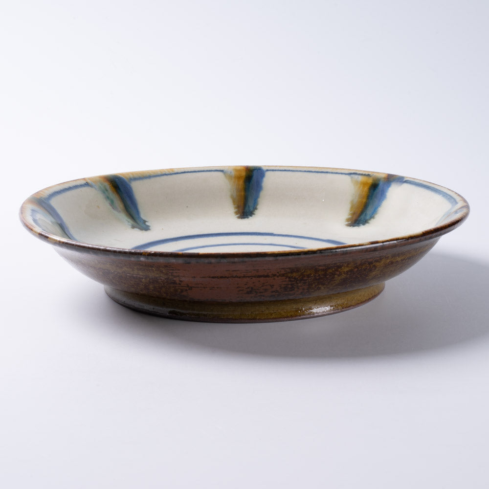 小代焼 小代本谷ちひろ窯 三彩7寸鉢 点打 小代焼 小代本谷ちひろ窯 小代焼