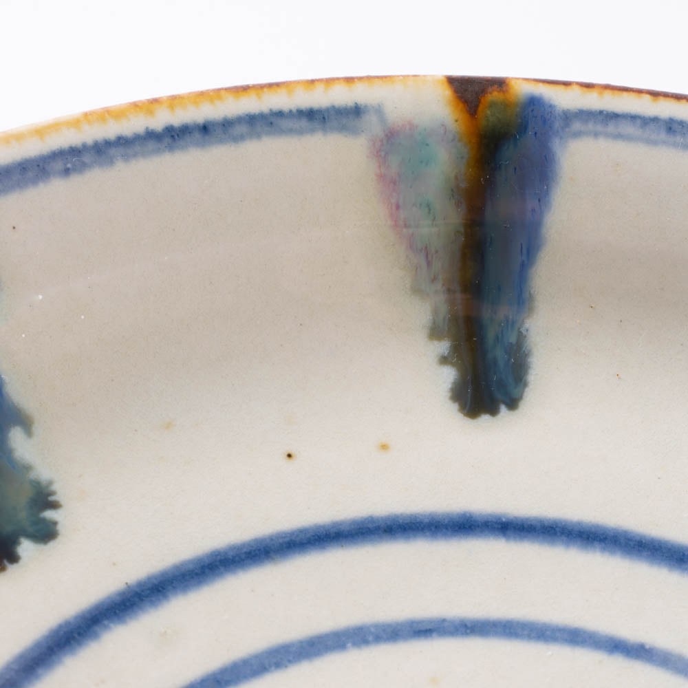 小代焼 小代本谷ちひろ窯 三彩7寸鉢 点打 小代焼 小代本谷ちひろ窯 小代焼