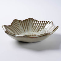 小代焼 小代本谷ちひろ窯 しのぎ八角鉢 白 小代焼 小代本谷ちひろ窯 小代焼