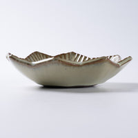 小代焼 小代本谷ちひろ窯 しのぎ八角鉢 白 小代焼 小代本谷ちひろ窯 小代焼