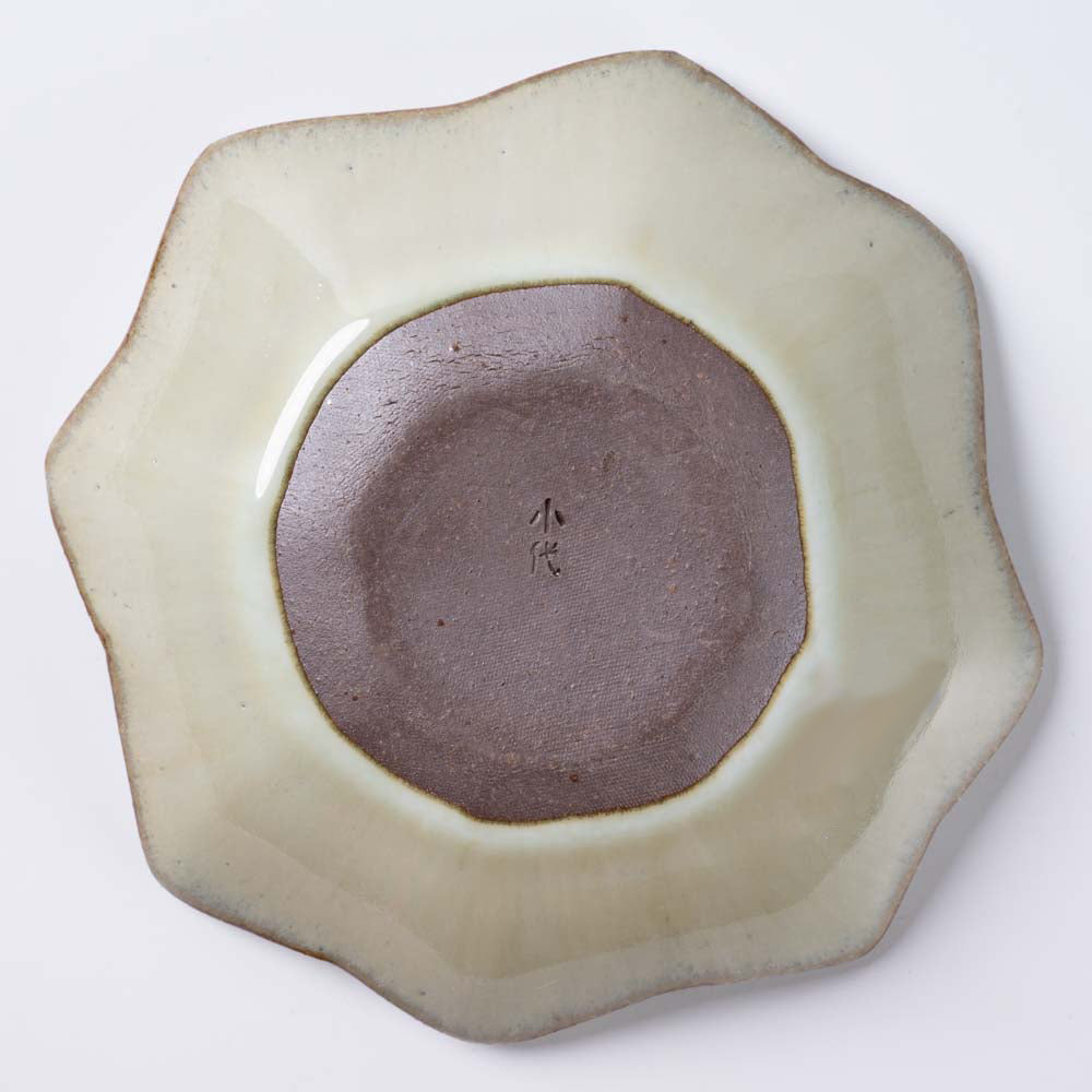 小代焼 小代本谷ちひろ窯 しのぎ八角鉢 白 小代焼 小代本谷ちひろ窯 小代焼