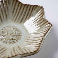 小代焼 小代本谷ちひろ窯 しのぎ八角鉢 白 小代焼 小代本谷ちひろ窯 小代焼