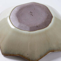 小代焼 小代本谷ちひろ窯 しのぎ八角鉢 白 小代焼 小代本谷ちひろ窯 小代焼