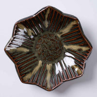 小代焼 小代本谷ちひろ窯 しのぎ八角鉢 黒 小代焼 小代本谷ちひろ窯 小代焼