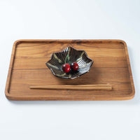 小代焼 小代本谷ちひろ窯 しのぎ八角鉢 黒 小代焼 小代本谷ちひろ窯 小代焼