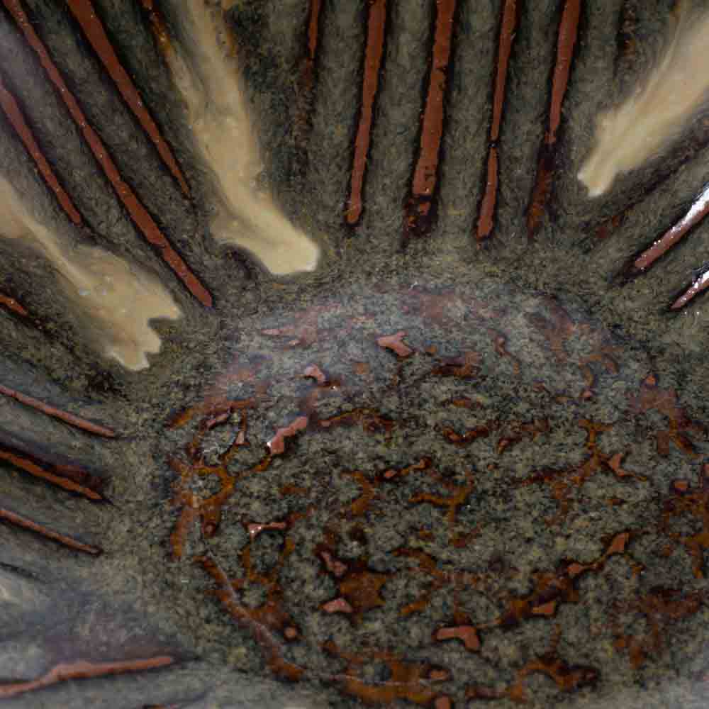 小代焼 小代本谷ちひろ窯 しのぎ八角鉢 黒 小代焼 小代本谷ちひろ窯 小代焼