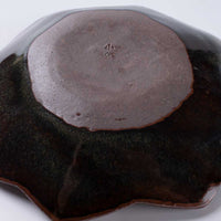 小代焼 小代本谷ちひろ窯 しのぎ八角鉢 黒 小代焼 小代本谷ちひろ窯 小代焼