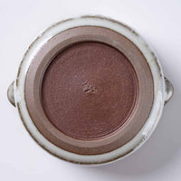 小代焼 小代本谷ちひろ窯 耳付き筒浅鉢 白 小代焼 小代本谷ちひろ窯 小代焼