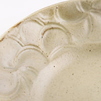 作家 笠原良子 地釉花文リム鉢 6寸 作家 笠原良子 陶磁器作家もの