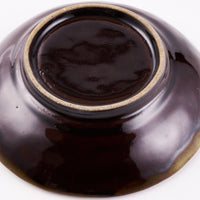 作家 笠原良子 地釉花文リム鉢 6寸 作家 笠原良子 陶磁器作家もの