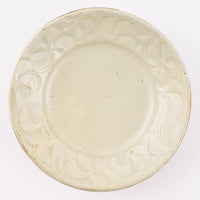 作家 笠原良子 地釉花文リム鉢 7寸 作家 笠原良子 陶磁器作家もの