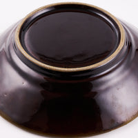 作家 笠原良子 地釉花文リム鉢 7寸 作家 笠原良子 陶磁器作家もの