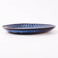 萩焼 松光山 輪花7寸皿 青萩釉 萩焼 松光山 萩焼