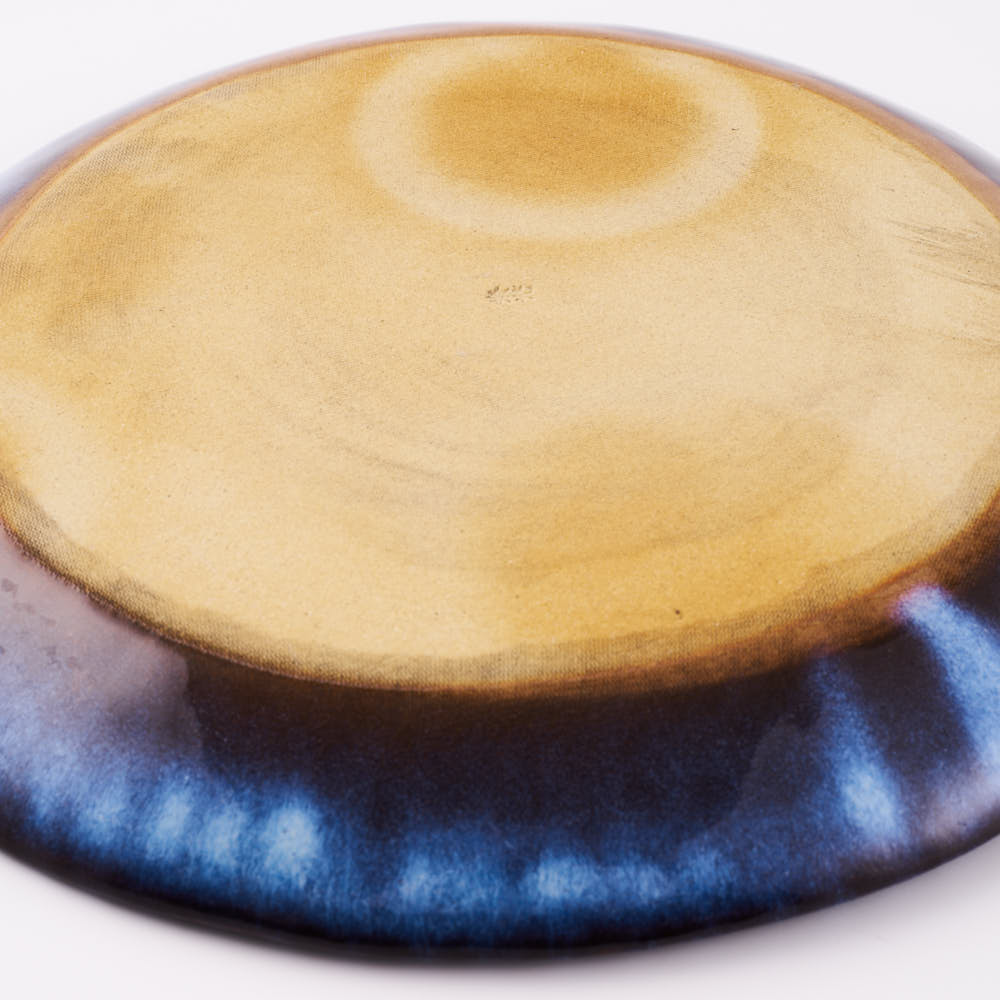 萩焼 松光山 輪花7寸皿 青萩釉 萩焼 松光山 萩焼