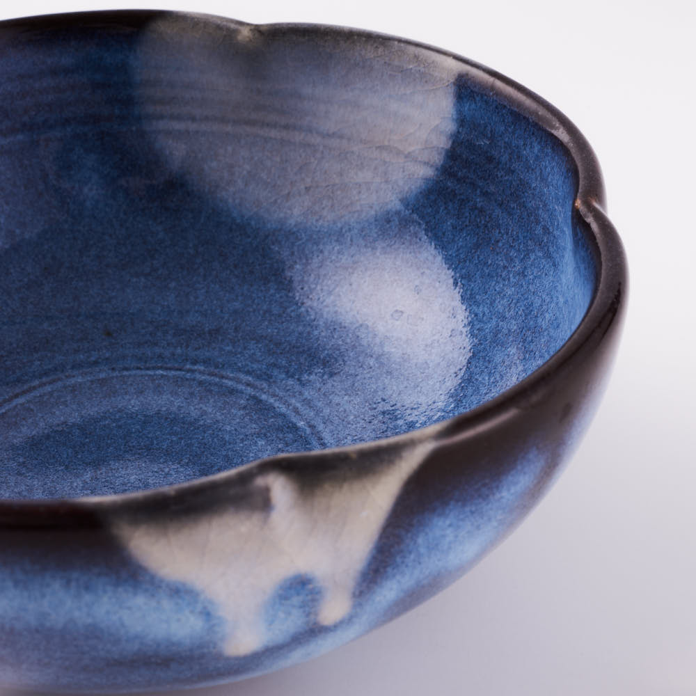 萩焼 松光山 輪花小鉢 青萩釉 萩焼 松光山 萩焼