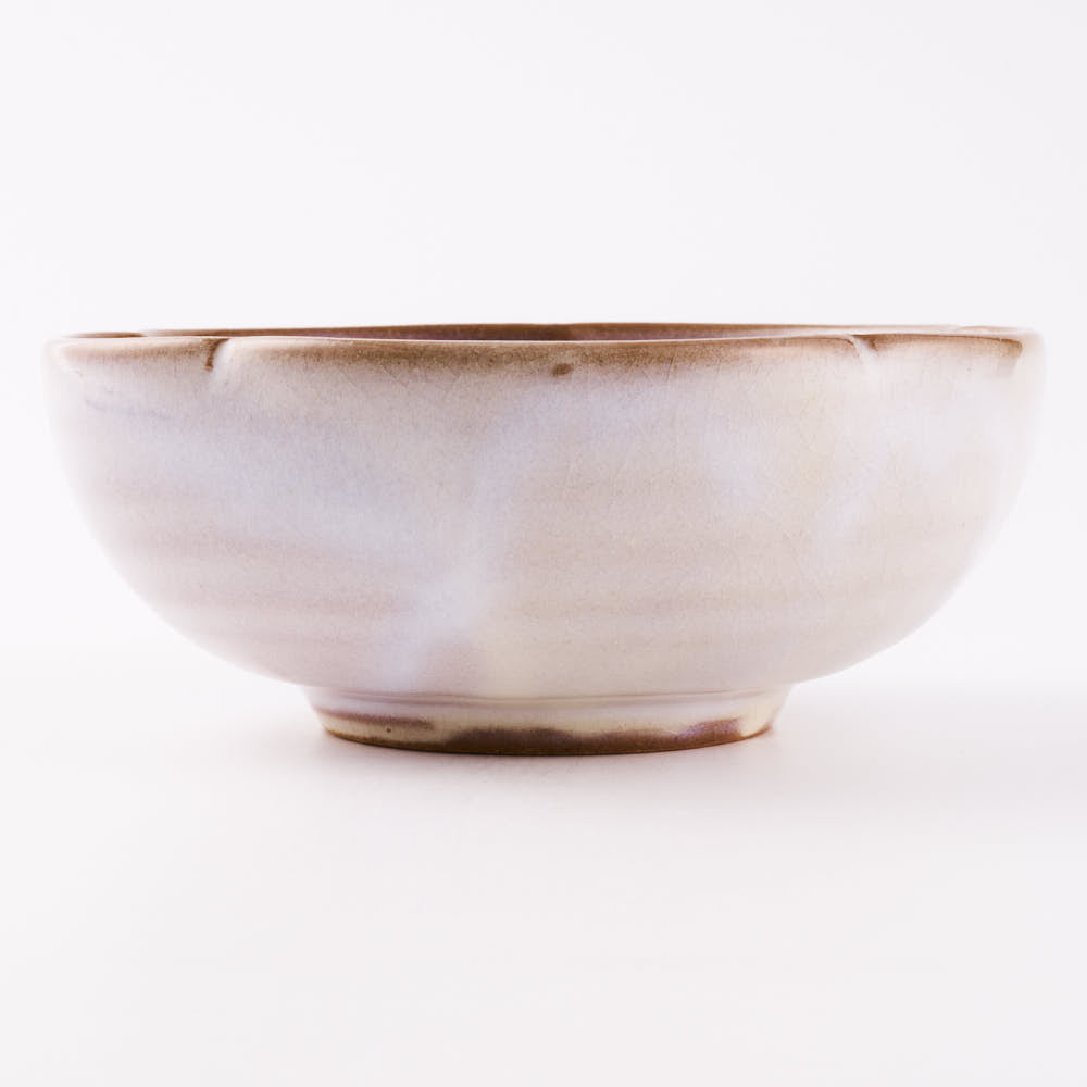 萩焼 松光山 輪花小鉢 粉引紫 萩焼 松光山 萩焼