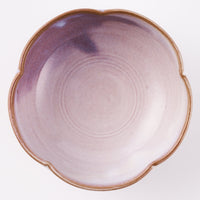 萩焼 松光山 輪花小鉢 粉引紫 萩焼 松光山 萩焼