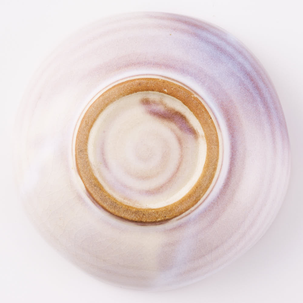 萩焼 松光山 輪花小鉢 粉引紫 萩焼 松光山 萩焼