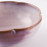 萩焼 松光山 輪花小鉢 粉引紫 萩焼 松光山 萩焼