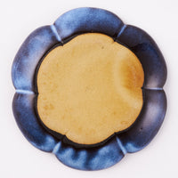 萩焼 松光山 花形4.5寸皿 青萩釉 萩焼 松光山 萩焼