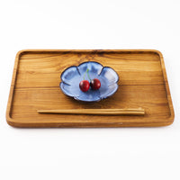 萩焼 松光山 花形4.5寸皿 青萩釉 萩焼 松光山 萩焼