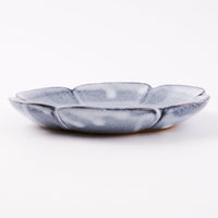 萩焼 松光山 花形4.5寸皿 グレー 萩焼 松光山 萩焼