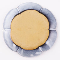 萩焼 松光山 花形4.5寸皿 グレー 萩焼 松光山 萩焼