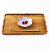 萩焼 松光山 花形4.5寸皿 粉引紫 萩焼 松光山 萩焼