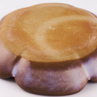 萩焼 松光山 花形4.5寸皿 粉引紫 萩焼 松光山 萩焼