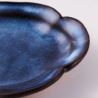 萩焼 松光山 木瓜4寸皿 青萩釉 萩焼 松光山 萩焼