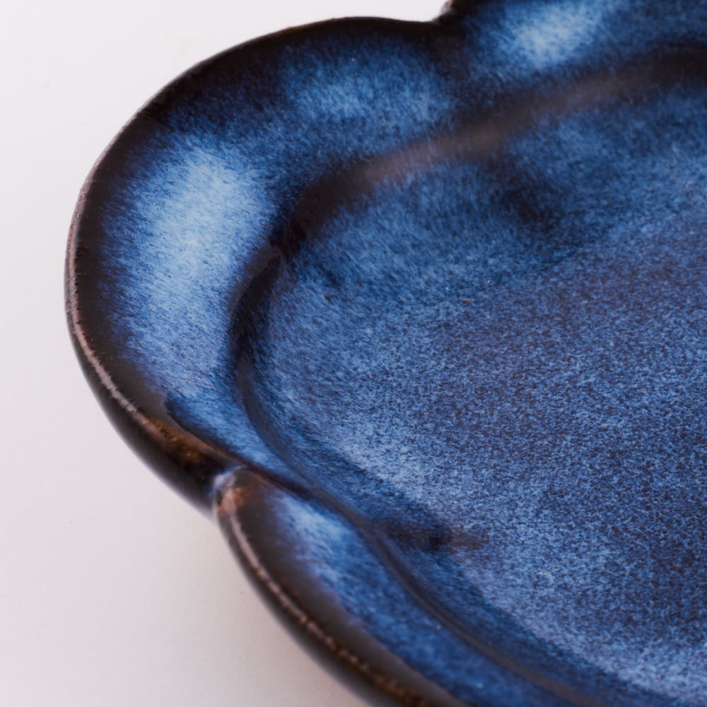 萩焼 松光山 木瓜4寸皿 青萩釉 萩焼 松光山 萩焼