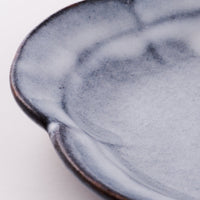 萩焼 松光山 木瓜4寸皿 グレー 萩焼 松光山 萩焼